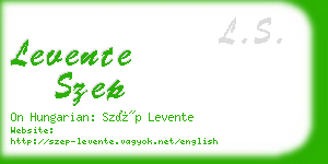 levente szep business card